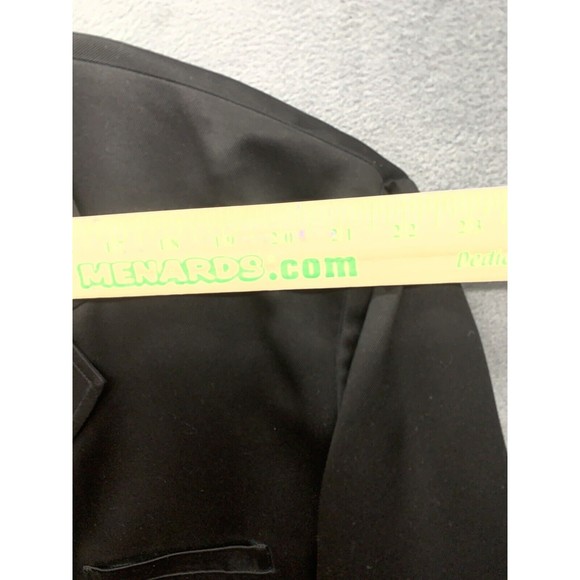 Bachrach Sports Coat Mens Size XL Black 100% Silk Three Button Notch Unvented - Picture 8 of 16